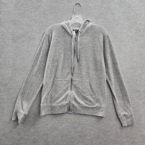 TORRID Women Sweatshirt 00 Gray Full Zip Hoodie Drawstring Pockets Long Sleeve